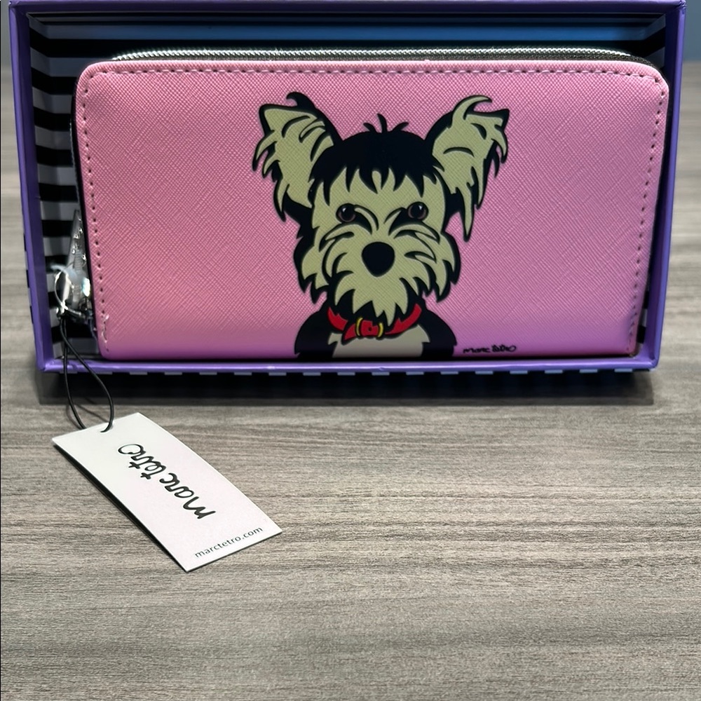 Marc Tetro Pink Yorkie Wallet